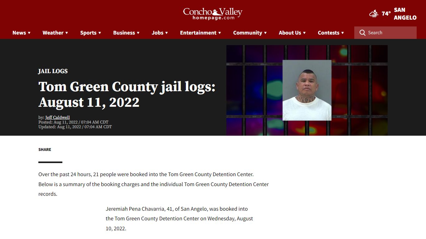 Tom Green County jail logs: August 11, 2022